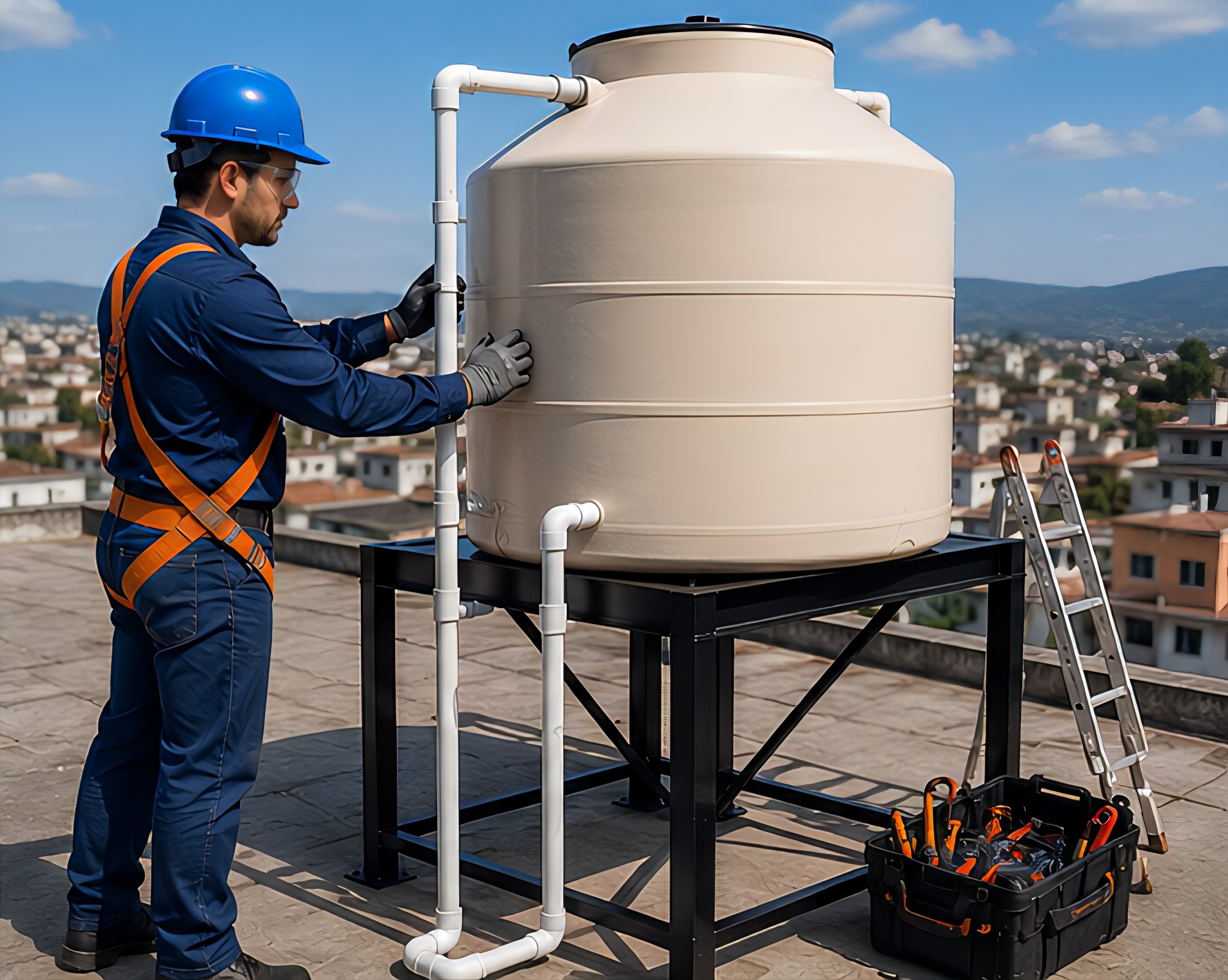Instalación de tanque elevado