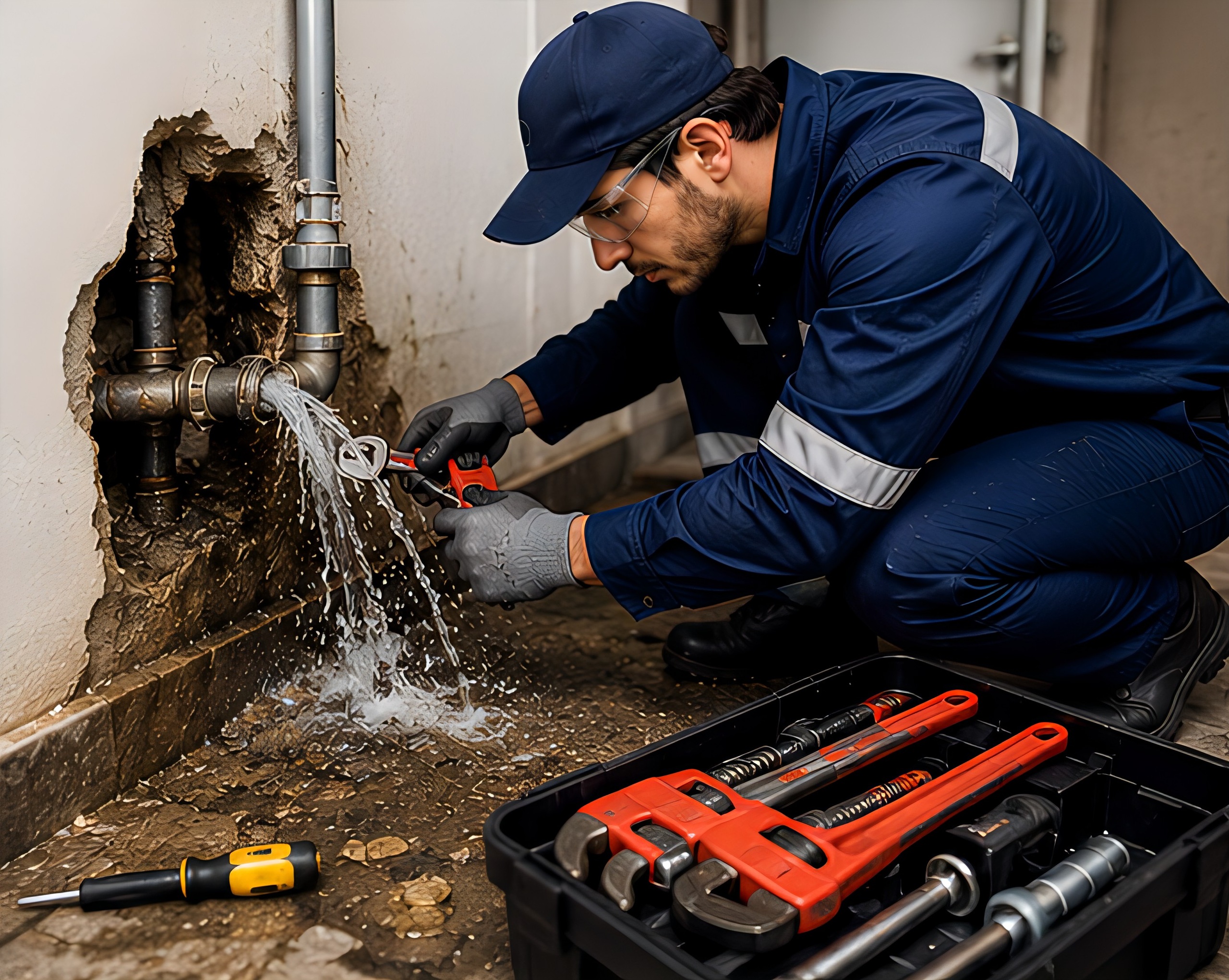 Reparación de tubería de agua